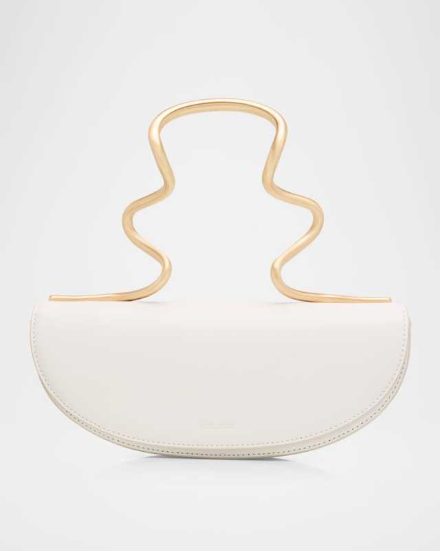 Ilaria Leather Architectural Top-Handle Bag